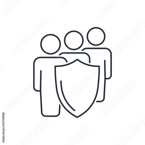 command incident. emergency operations.  Vector linear icon isolated on white background.