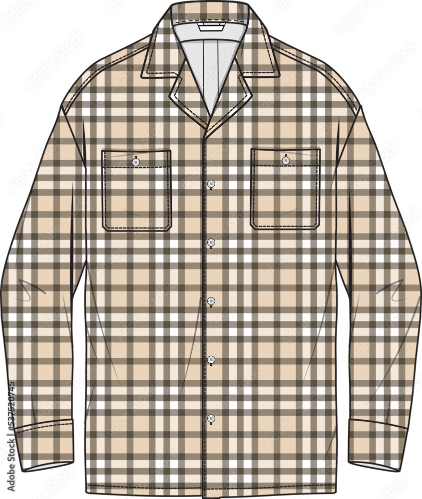 MEN AND BOYS WEAR CHECKERED SHIRT WITH FRONT POCKET VECTOR MEN AND BOYS WEAR CHECKERED SHIRT WITH FRONT POCKET VECTOR