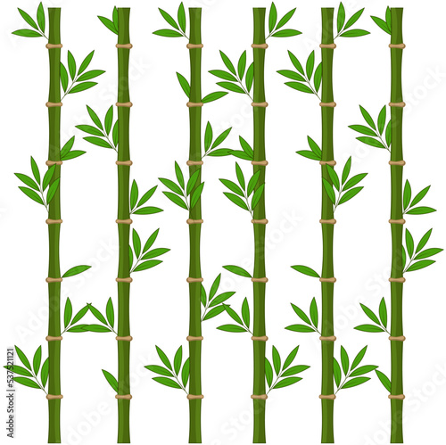 Fototapeta Naklejka Na Ścianę i Meble -  Bamboo stalks. Cartoon vector illustration for children