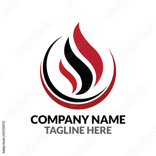 Fire gas flames logo design free download