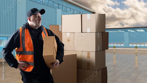 Logistics center employee. ...