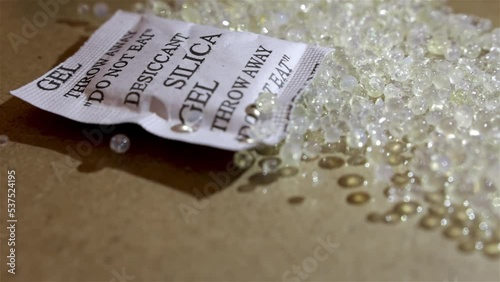 Silica gel, granular and very porous silica gel suitable for absorbing ambient humidity, it is not toxic