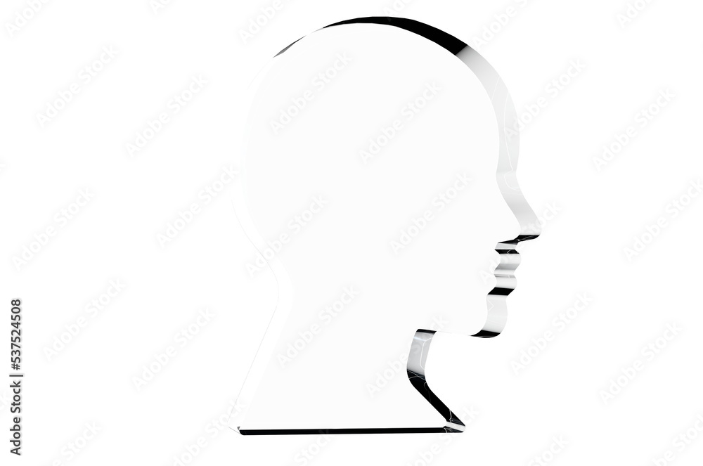 Naklejka premium 3D Human Male Head