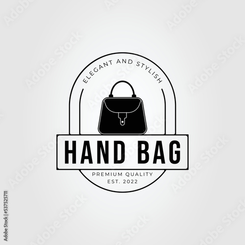 women handbag or sling bag logo vector illustration design.