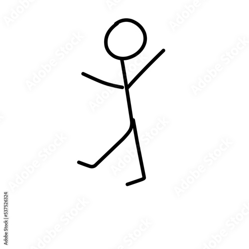 Stick Man Cartoon Icon