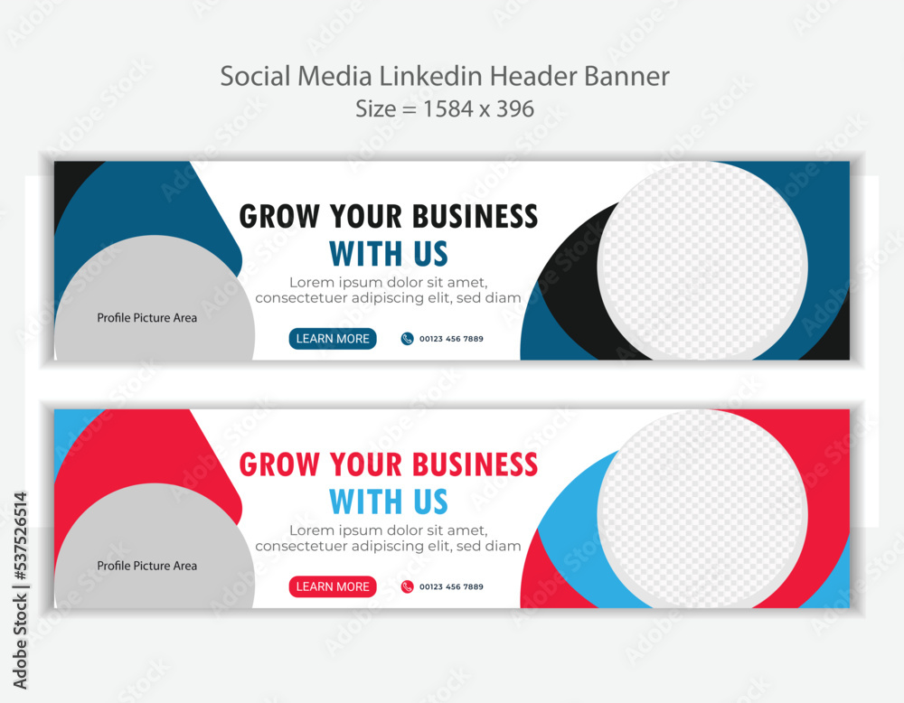 LinkedIn Profile Banner Design For Corporate Business Stock Vector linkedin-profile-banner-design-for-corporate-business-stock-vector