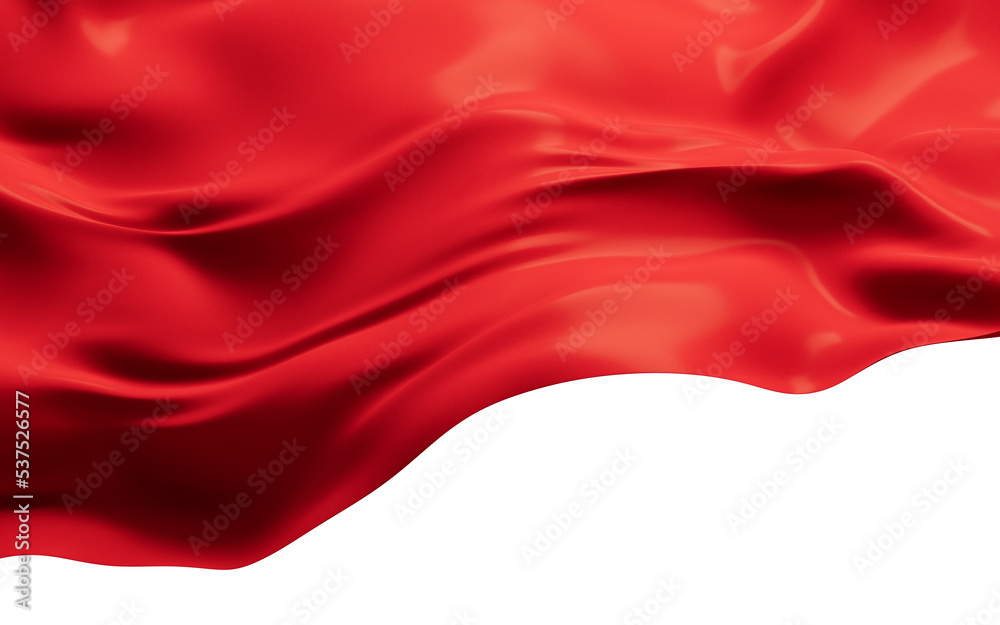 Obraz premium Flowing red cloth background, 3d rendering.