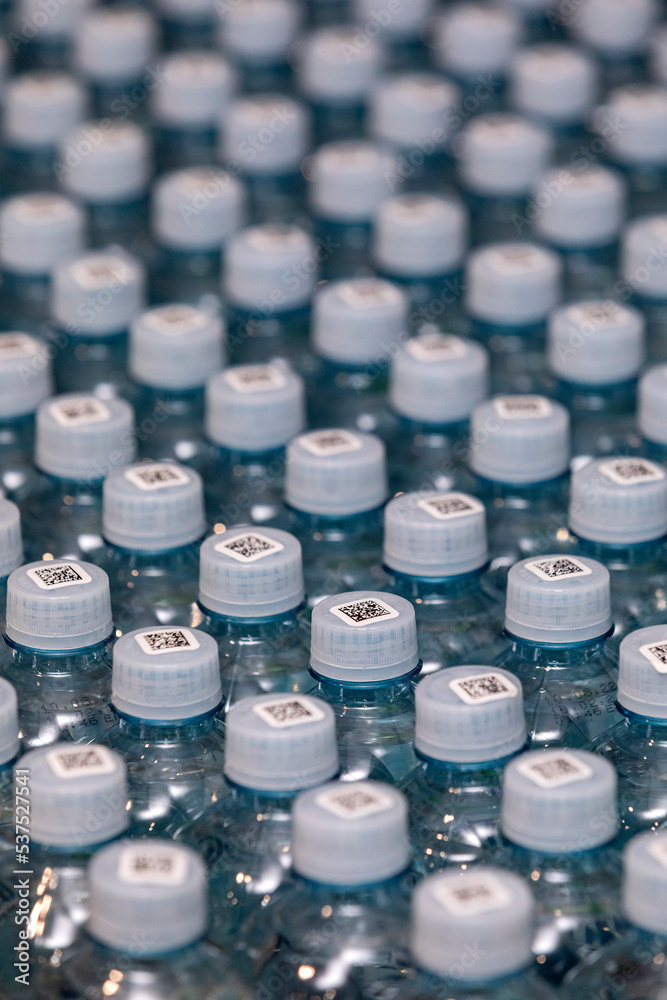 Russia. Saint-Petersburg. A large number of bottles with drinking water. Russia. Saint-Petersburg. A large number of bottles with drinking water.