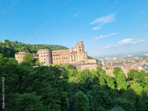 view of the palace city Heidelberg germany photo