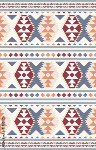 Carpet pattern. Seamless geometry. Western handmade saddle blanket rug pattern, Aztec,