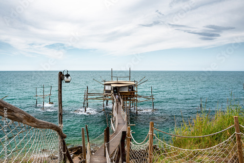 Abruzzo - Italy
Costa dei trabucchi
old fishermen huts on the adriatic sea photo