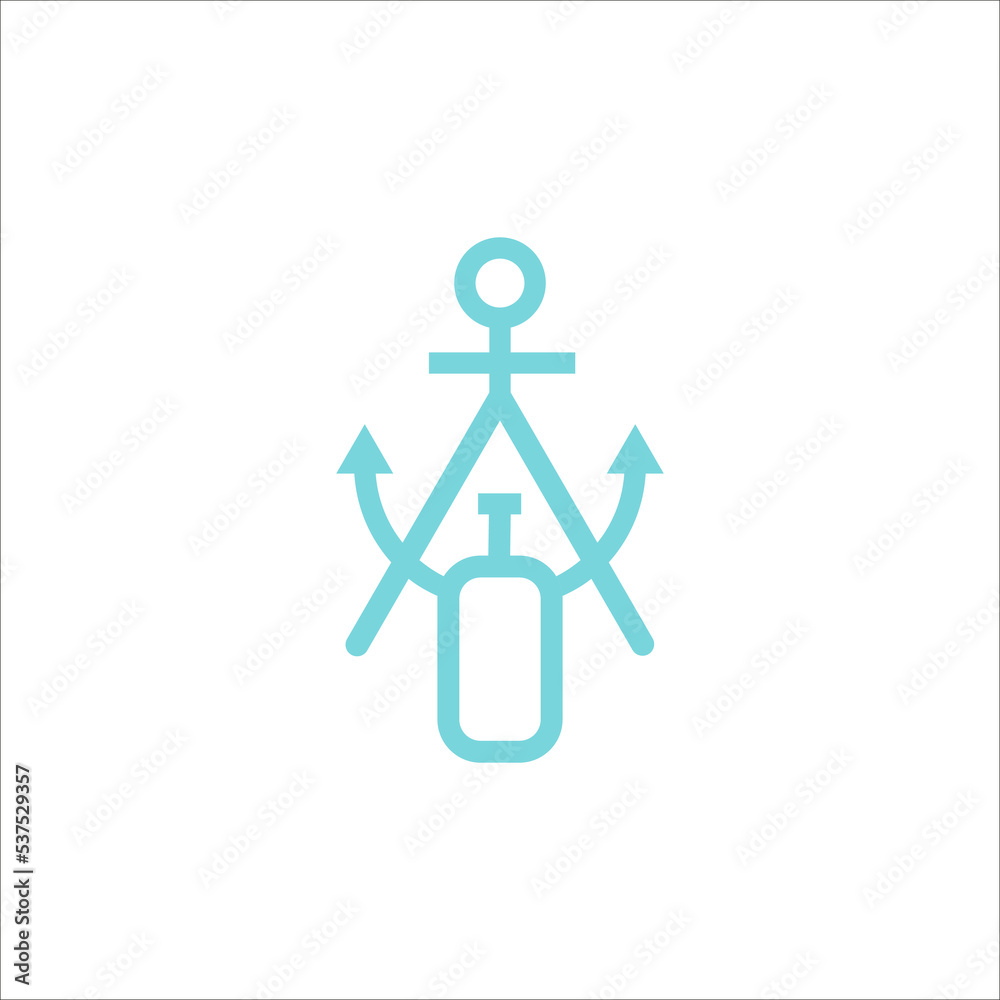 anchor logo design vector sign anchor logo design vector sign