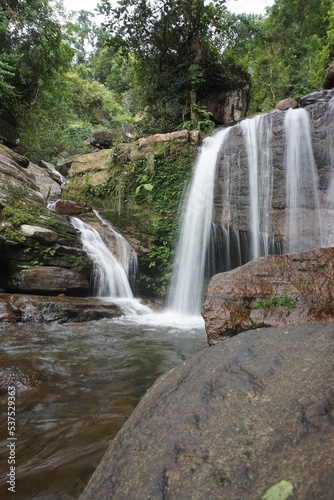 waterfall in the woods long exposure