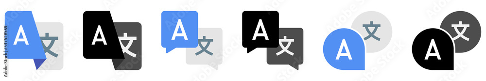 Language translation icon set. Design for web and mobile app. Vector illustration Language translation icon set. Design for web and mobile app. Vector illustration