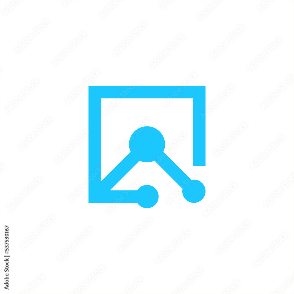 Q circuit board connection logo design vector sign Q circuit board connection logo design vector sign