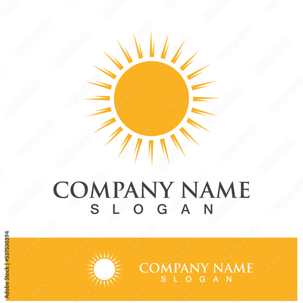 Fototapeta premium Creative sun concept logo illustration