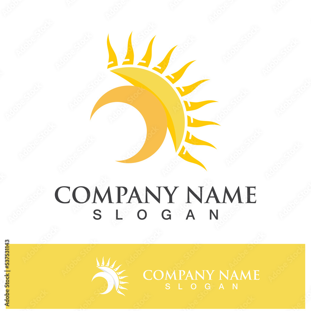 Creative sun concept logo illustration Creative sun concept logo illustration