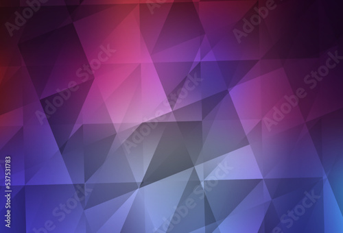 Light Blue, Red vector gradient triangles texture.
