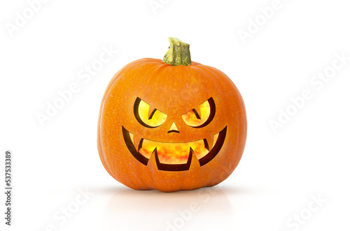 halloween pumpkim isolated background with shadow and light png