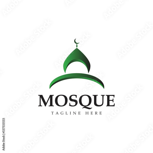 Mosque Logo Template Design Vector, Emblem, Design Concept, Creative Symbol, Icon
