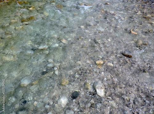 Mountain river close up texture