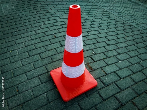 red traffic cone