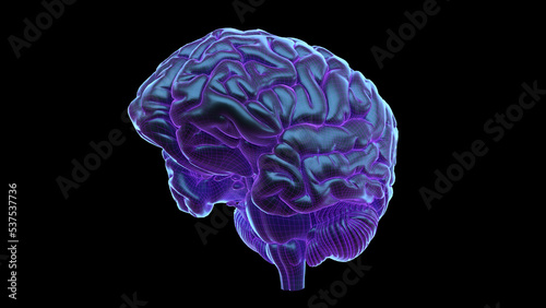 3d rendered medical illustration of an abstract human brain
