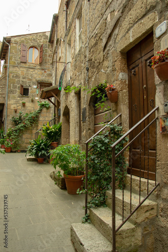 Pitigliano city on the cliff in Tuscany, Italy