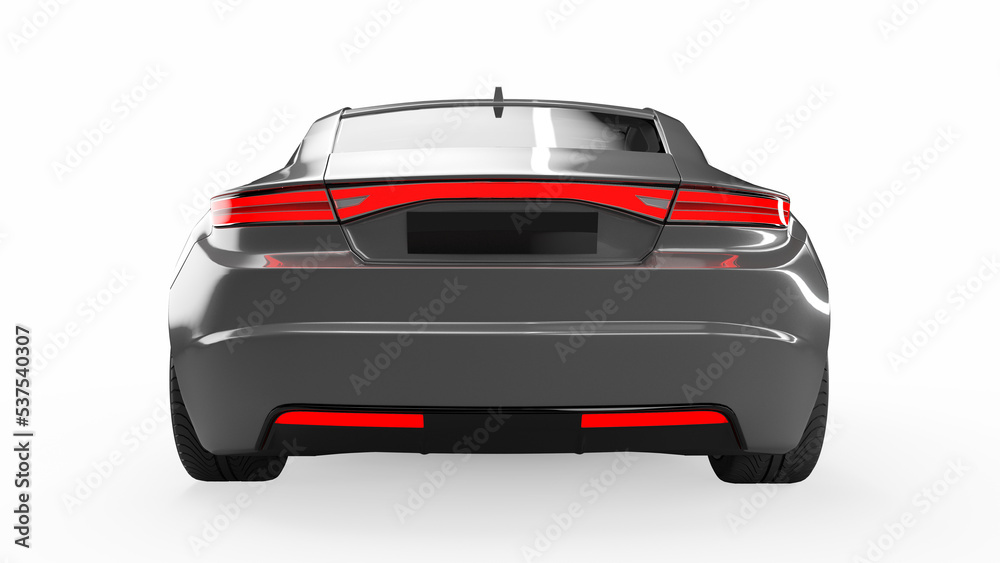 3d rendered fictional car illustration of a generic sedan