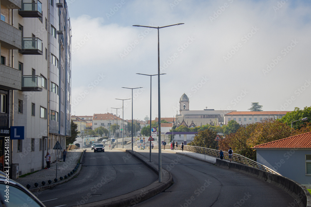 Cidade de Aveiro, vista parcial da região centro, Av. Dr. Lourenço Peixinho, entorno da ria da cidade, distrito de Aveiro - Portugal