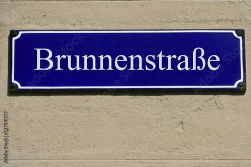 Emailleschild Brunnenstraße