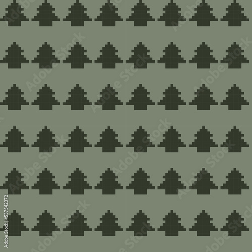 Christmas Tree Fair Isle Seamless Pattern Design -