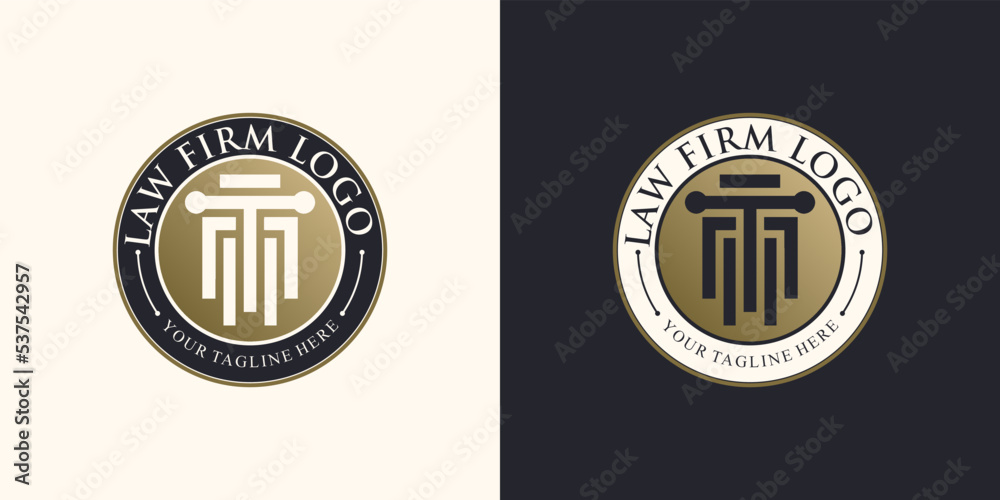 Fototapeta premium Justice law firm logo design template with unique concept Premium Vector