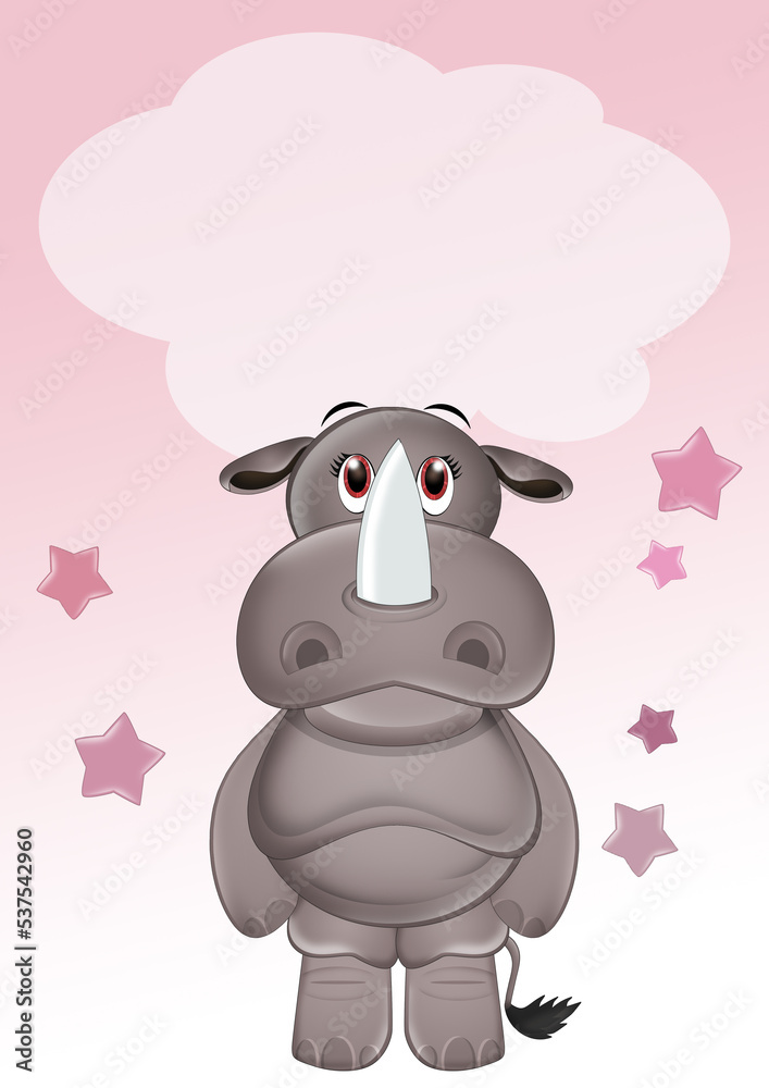 illustration of rhino cartoon illustration of rhino cartoon