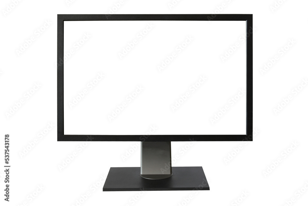 TV monitor with empty screen in PNG isolated on transparent background TV monitor with empty screen in PNG isolated on transparent background