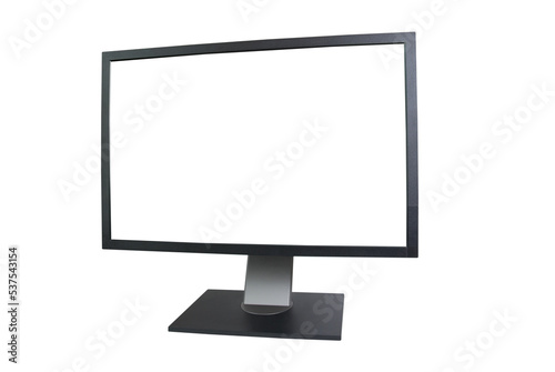 Obraz na płótnie TV monitor with empty screen in PNG isolated on transparent background w salonie
