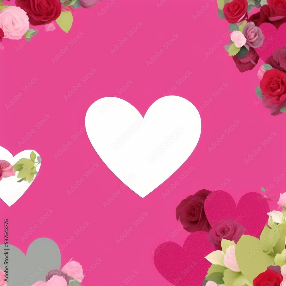 Valentine's day heart card design