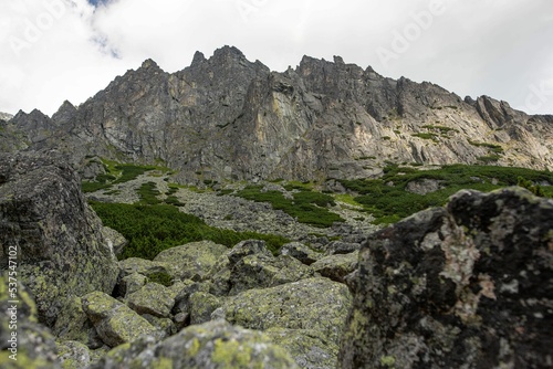 Velka Studena dolina valley in Slovakia on a cloudy day photo