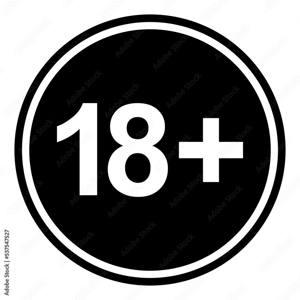 Sign of Adult Only Icon Symbol for Eighteen Plus (18+) and Twenty One Plus (21+) Age. Age Rating Icon Symbol. Format PNG Sign of Adult Only Icon Symbol for Eighteen Plus (18+) and Twenty One Plus (21+) Age. Age Rating Icon Symbol. Format PNG