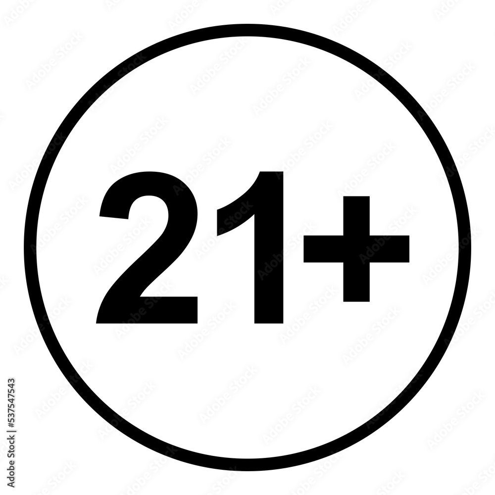 Sign of Adult Only for Eighteen Plus (18+) and Twenty One Plus (21+) Age. Age Rating Icon Symbol. Format PNG Sign of Adult Only for Eighteen Plus (18+) and Twenty One Plus (21+) Age. Age Rating Icon Symbol. Format PNG