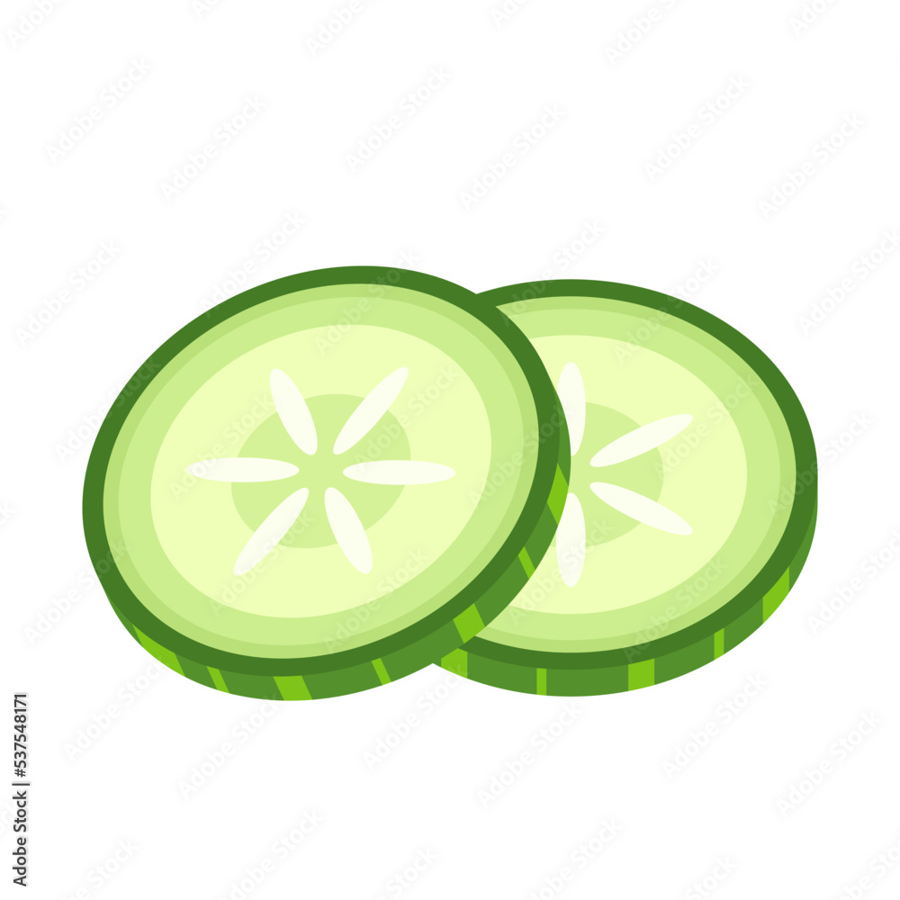 Cucumber slice icon. Cucumber vector. Cucumber slice icon. Cucumber vector.