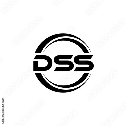 DSS letter logo design with white background in illustrator, vector logo modern alphabet font overlap style. calligraphy designs for logo, Poster, Invitation, etc. photo