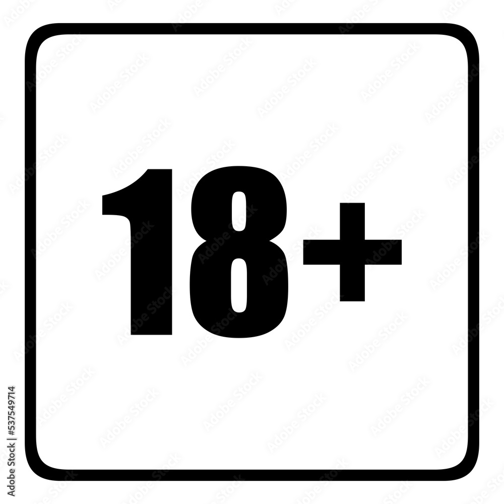 Sign of Adult Only Icon Symbol for Eighteen Plus (18+) and Twenty One Plus (21+) Age. Age Rating Icon Symbol. Format PNG Sign of Adult Only Icon Symbol for Eighteen Plus (18+) and Twenty One Plus (21+) Age. Age Rating Icon Symbol. Format PNG