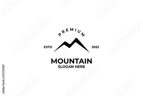 Mountain or hill logo design vector template