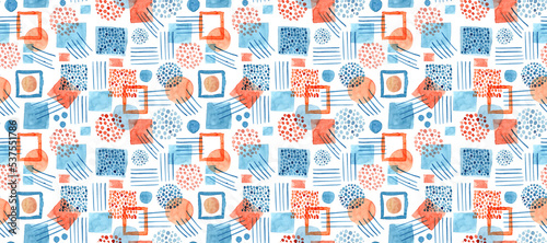 Obraz na plátně seamless modern abstract watercolor pattern