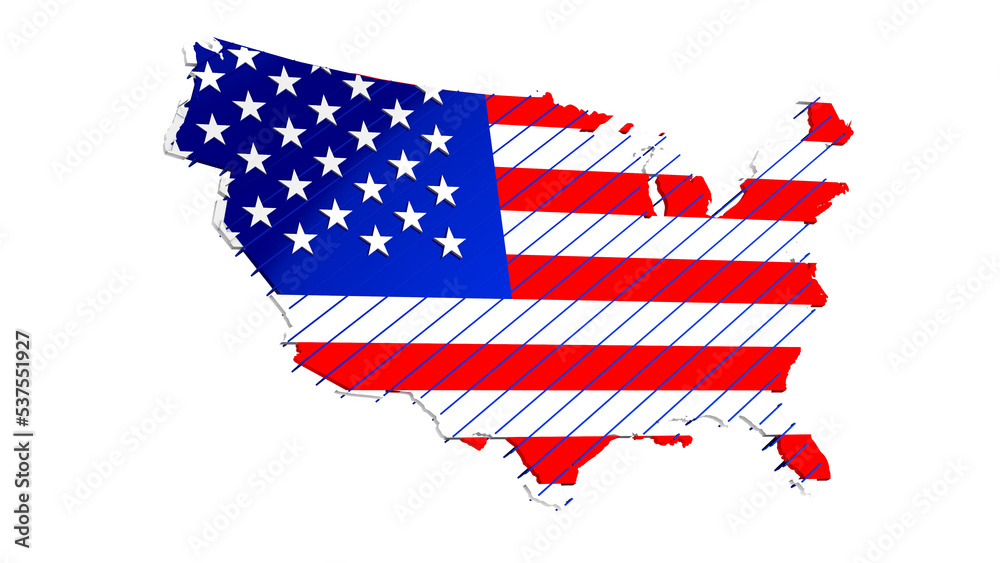 map of United States isolated on white background. map of United States isolated on white background.