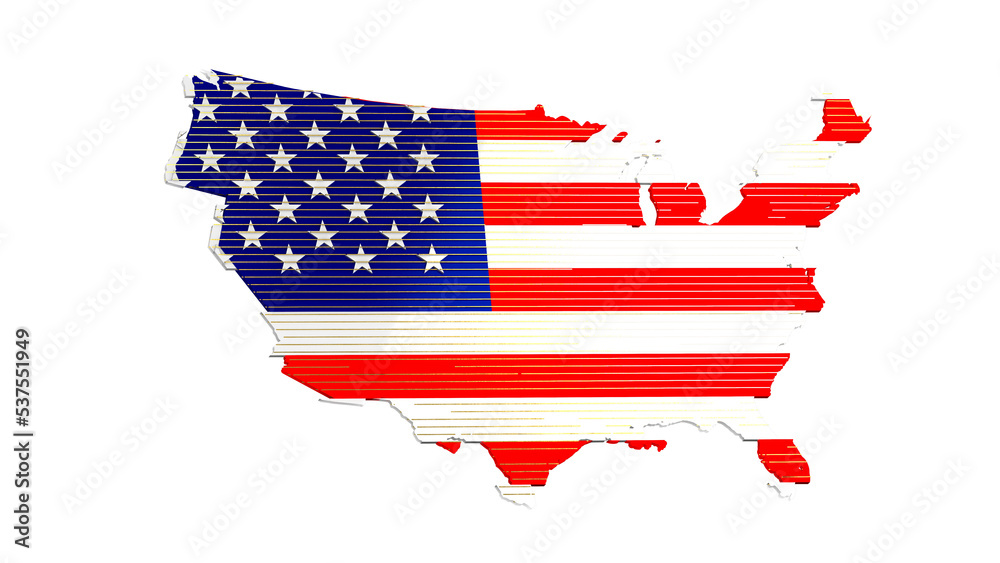 map of United States isolated on white background. map of United States isolated on white background.