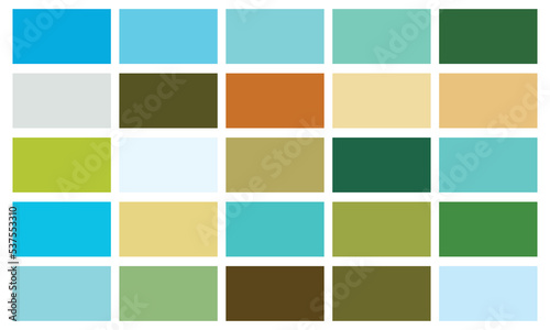 beach color guide vector illustration