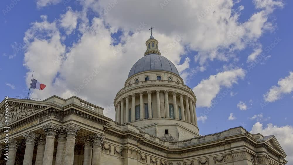 Timelapse Paris Panthéon La Sorbonne vue proche Timelapse Paris Panthéon La Sorbonne vue proche
