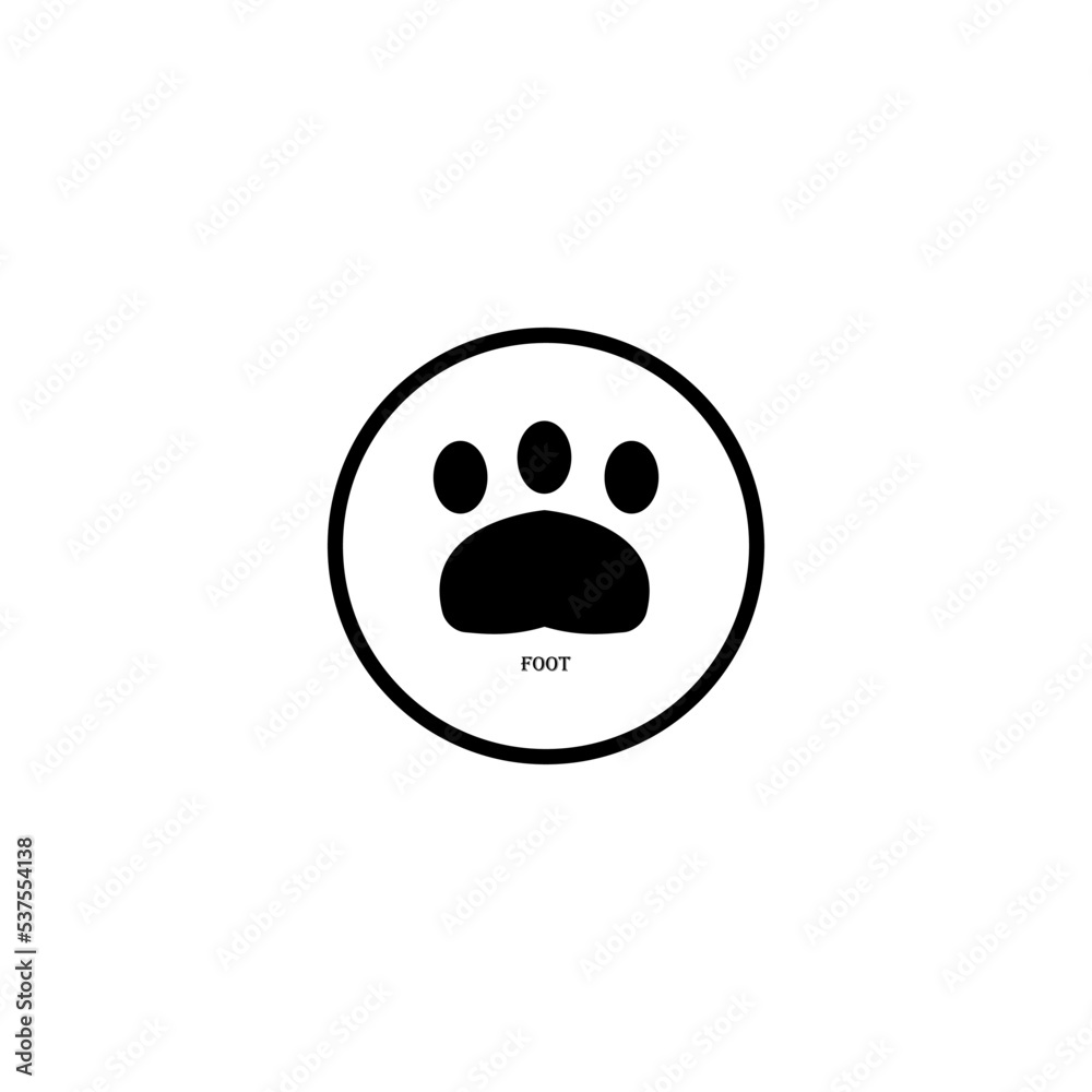 Fototapeta premium animal shoe sole icon image illustration vector design foot